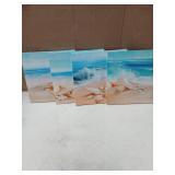 Otostar 4pcs Canvas Wall Art 12x12in Ocean Sea Shells