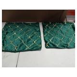 Emerald and Gold Pillow Cases 18.5"x19.5"