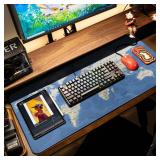 BOOAOOITD X Large Gaming Mouse Pad Extended XL Long Mousepad with use Soft Silk Fluid Fabric & Nonslip Rubber Base Computer Keyboard Mouse Mat for Company Office Gamer,31.5x15.75inch