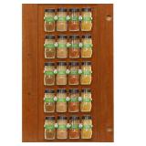 Simple Houseware Spice Gripper Clips Strips Cabinet Holder   4 Strips, Holds 20 Jars, White