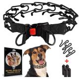 Adjustable No Pull Dog Training Collar with Buckle for Small Medium Large Dogs (Packed with Extra Links)