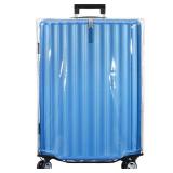 BlueCosto Luggage Cover for Suitcase   26 Clear PVC Luggage Protector for 26   27 Sized Bags   Premium Travel Accessory for Baggage Protection   Universal Cover w/Hook & Loop Closure