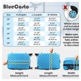 BlueCosto Luggage Cover for Suitcase   26 Clear PVC Luggage Protector for 26   27 Sized Bags   Premium Travel Accessory for Baggage Protection   Universal Cover w/Hook & Loop Closure