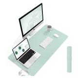 YSAGi Writing Desk Pad, Anti Slip Thin Mousepad for Computers,Office Desk Accessories Laptop Waterproof Dual Sided Desk Protect for Office Decor and Home(Mint Green, 35.4 x 17)