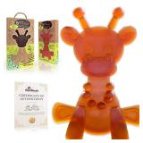 Amber Oil Baby Teething Toy  Natural Amber, Teething Relief Rubber Giraffe Teething Toy, Special Baltic Teether Toy for Sore Gums  Alternative to Amber Teething Necklace (LittleBamber)