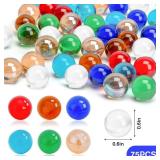 SallyFashion Marbles Bulk, 75 PCS Glass Marbles Colorful Marbles for Kids Marble Run Games Fillers Table Decor DIY