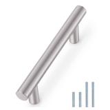 Probrico 10 Pack Brushed Nickel Cabinet Pulls 3.5 Inch Holes, Stainless Steel Kitchen Cabinet Handles T Bar Kitchen Cabinet Hardware Bathroom Drawer Handles, 6 Inch Length Dresser Pulls