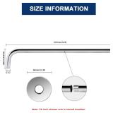 NearMoon Shower Arm, Extra Fixed Arm with Flange, Stainless Steel Wall Mounted ShowerHead Arm (24 Inch, Chrome Finish)