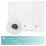 Mrs Awesome 82x74 Wide Shower Curtain Liner with Magnets, Free Hooks Included, Waterproof PEVA, PVC Free, 82 x 74 inches, Clear