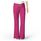 WonderWink Origins Womens Romeo Flare Leg Cargo Pant - Hot Pink, XL T