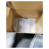 BangQiao 3 Pack Plastic Removable Divider Box and Storage Case for Small Parts, Hardware and Craft, 6 Grids, Clear