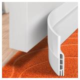 Holikme Door Draft Stopper Under Door Draft Blocker Insulator Door Sweep Weather Stripping Noise Stopper Strong Adhesive, White