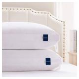 ACCURATEX Pillows King Size Set of 2, Hybrid Shredded Memory Foam Pillow[Adjustable Loft], Fluffy Down Alternative Fill Removable Cotton Cover, Firm Supportive Pillow for Side Back Sleepers