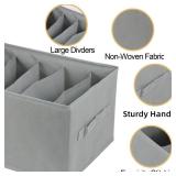 Fordonral 4PCS Clothes Organizer 5 Large Compartments, Sturdy Clothing Organizers and Storage for Closet Organizer System, Drawer Organizers for Jeans, Shirt, Sweaters, Foldable Clothing Storage