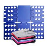 GYE T Shirt Folding Board T Shirt Clothes Folder Laundry Organizer Durable Tool Plastic Easy and Fast Folding Board for Kid Children and Adult to Fold Clothes (Blue)