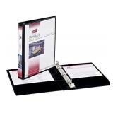 Avery Mini Durable View 3 Ring Binder, 1/2 Inch Round Rings, 1 Black Binder (27725)