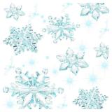 70 Pieces Clear Acrylic Crystal Snowflake Ornaments Winter Snowflake Hanging Pendants for Christmas Xmas Tree Decorations Snow Theme Party Favors Supplies (Light Blue)