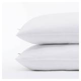 Serta Power Chill Cooling Pillow Protectors, Stain Resistant and Zippered Pillow Protector, Protects Pillow from Dust and Dirt (2 Pack), Standard/Queen, White