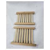 4 Pack Bamboo Wood Eco-Friendly Soap Rack Soap Dish Soap Holder For Bathroom Kitchen Bamboo Rack Soap Holder