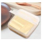 Cheese Storage Kitchen Storage Bin Cheese Container for Fridge Butter Keeper Tray Flatware Tray Butter Dish Transparent