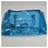 Clear Gym Bag for Women Clear Sports Duffel Bag Jelly Tote Bag Workout Bag Carry-All Shoulder Candy Colors Waterproof Travel Swim - Blue