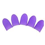 5 Count Bright Color Silicone Nail Polish Remover Soak Off Cap Nail Clean Tools Purple