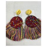 Earrings,Earrings For Women,Gifts for ladies,Long Tassel Earrings For Women Big Fringe Stud Earrings Fashion