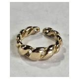 Acrylic Rings Chunky Finger Ring Gold-plated Metal Index Hollow Ring