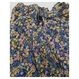 MSK Short Sleeve Floral Maxi Dress NAVY MULTI Size: X-LARGE