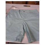 a.n.a Womens Mid Rise Chine Short- Tall PEACEFUL BLUE Size:18 TALL