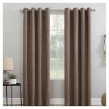 84"x52" Kline Burlap Weave Thermal 100% Blackout Grommet Top Curtain Panel Orange - Sun Zero