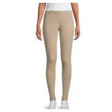 IZOD Knit Womens Mid Rise Slim Pant-Juniors, 11, Beige