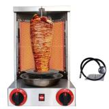 Li Bai Shawarma Machine Kebab Grill Gas Vertical Broiler Gyro Meat Rotisserie with 2 Burner for Restaurant Home Gardenï¼Registered Design Patentï¼ - Retail: $244.32