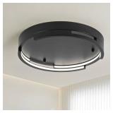 MADEM Room Decor Flush Mount Ceiling Light Modern LED Ceiling Light Ring Ceiling Lamp Black Ceiling Light Fixture for Dining Room Living Room Bedroom Meeting Room 3000K 4000K 6000K 23.6