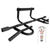 Yes4All Heavy Duty Pull Up Bar for Doorway, Solid Main Bar Construction, Multi-Grip Pull-Up Bar for Home Gym Workout, No Screws Portable Doorway Pull Up Bar