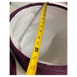 Purple Felt Basket Set For Decoration With Gold Handles Fabric Big Basket 14x14 Small Basket 12x12