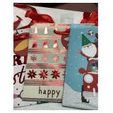 Assorted Gift Bags (8), Merry Round Ornament, Beary Christmas Tree Ornament, and Two-Packs of Red and White Ornaments (4 in ea pack)