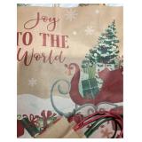 Two Large Gift Bags, Four Small Gift Bags, Noel Wall Plaque 19 x 9 1/2, HoHoHo With LED Light, Round Happy Holidays Wall Decor, Six Felt Stocking Clips, and Six Mini Stoxkings