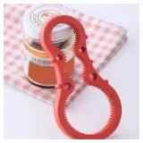 3in1 Container Bottle Jar Lid Can Opener Hand Easy Twist Kitchen Tool Silicon Jar Opener Screw Cap Jar Bottle Wrench Red