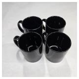 Commercial Duty Black Ceramic Three Finger Mug - Set of 6