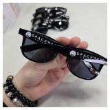 5 Pairs Bulk Buy Spaceman Cannabis UV 400 Solid Color Sunglasses - Black