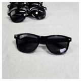 5 Pairs Bulk Buy Spaceman Cannabis UV 400 Solid Color Sunglasses - Black