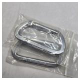 Set of 2 Heavy Futy Steel Carabiner Clips