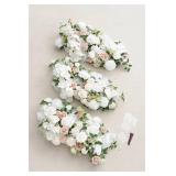 Deluxe Head Table Floral Swags in White & Sage  20 in