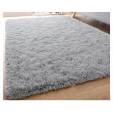 Soft Grey 58x35 in Area Rugs for Living Room Bedroom