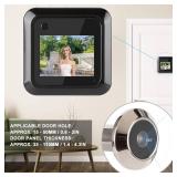 Digital Door Viewer, 2.4in TFT LCD HD Screen 0.3MP Camera 95 Degree Wide Angle Peephole Viewer Support Taking Pictures, Front Door Peephole Camera for 0.6-2in Diameter Door Hole