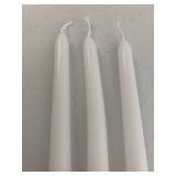 3 White Taper Candles - Taper Candles 10 Inch Dripless, Smokeless & Unscented - 8 Hours Long Burning - Hand Poured Tall Candlesticks - Ideal for Weddings, Dinner Parties, and Home Decor