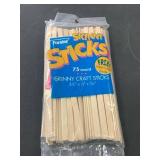 Skinny Sticks, Wood, Natural, 75 Ct, 5 3/4" - 1 Pkg