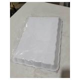 6 Pack White Serving Tray - 9 x 13 White Trays for Serving Food - Heavy Duty White Serving Trays and Platters for Party - Premium White Serving platters