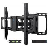 USX STAR UL Listed Full Motion TV Wall Mount Bracket for Most 37-86 inch TVs, Swivel Tilt Extension Level TV Mount, Max VESA 600x400mm, Holds up to 132lbs & 16" Wood Studs with Hole Drilling Template